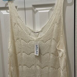 White Knit Sleeveless Dress COVER UP
NEW
One size fits all